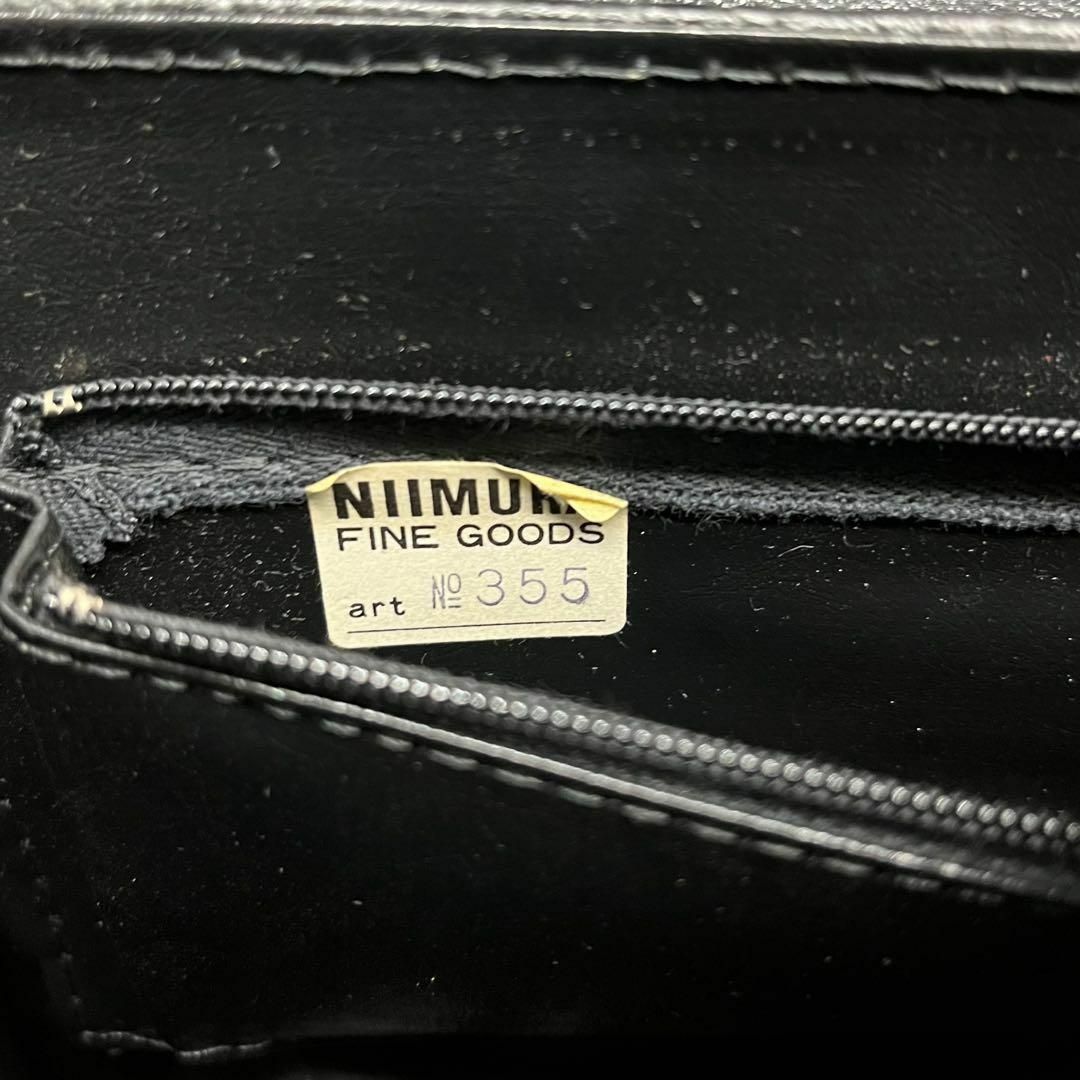 niimura クロコ 型押 本革 ハンドバッグ ベルト ターンロック ゴールド レディースのバッグ(ハンドバッグ)の商品写真