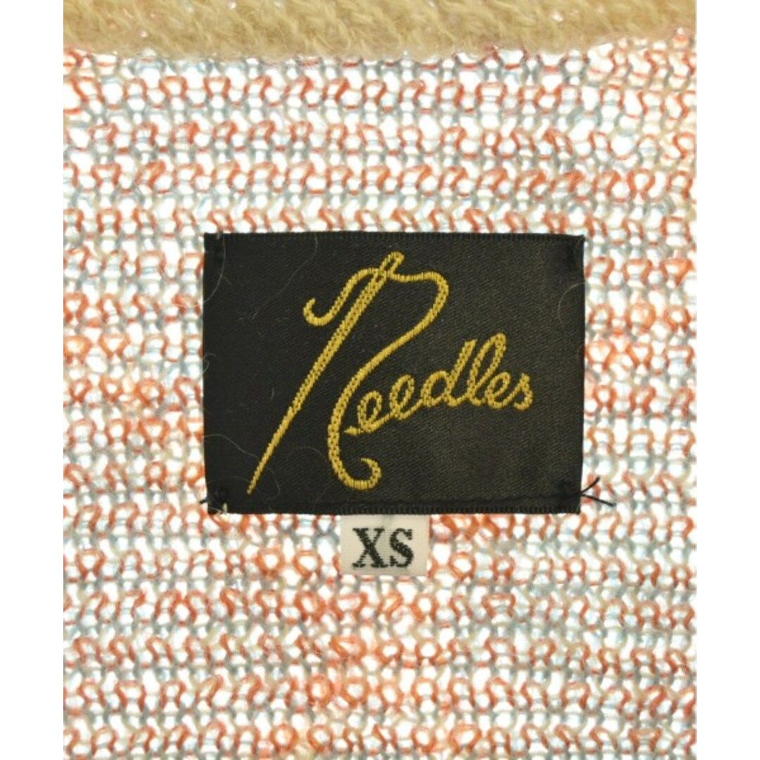 Needles(ニードルス)のNeedles ニードルス カーディガン XS ベージュxオレンジx青(総柄) 【古着】【中古】 メンズのトップス(カーディガン)の商品写真