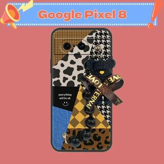Google Pixel 8　スマホケース　可愛いクマ　カバー　バンドバンド付