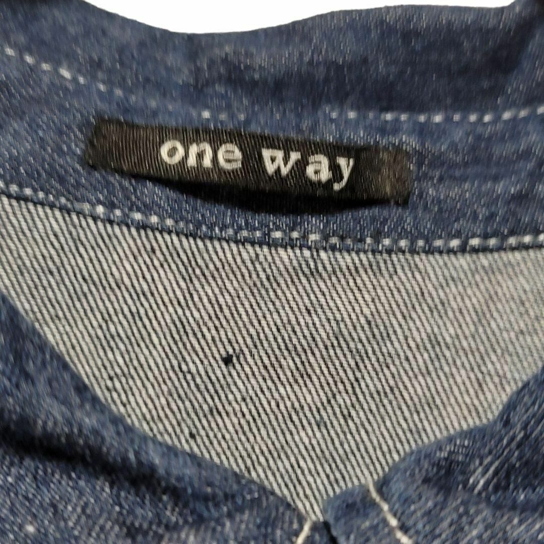 one*way(ワンウェイ)のONE WAY  デニム　ミニワンピース　フリル　Mサイズ レディースのワンピース(ミニワンピース)の商品写真