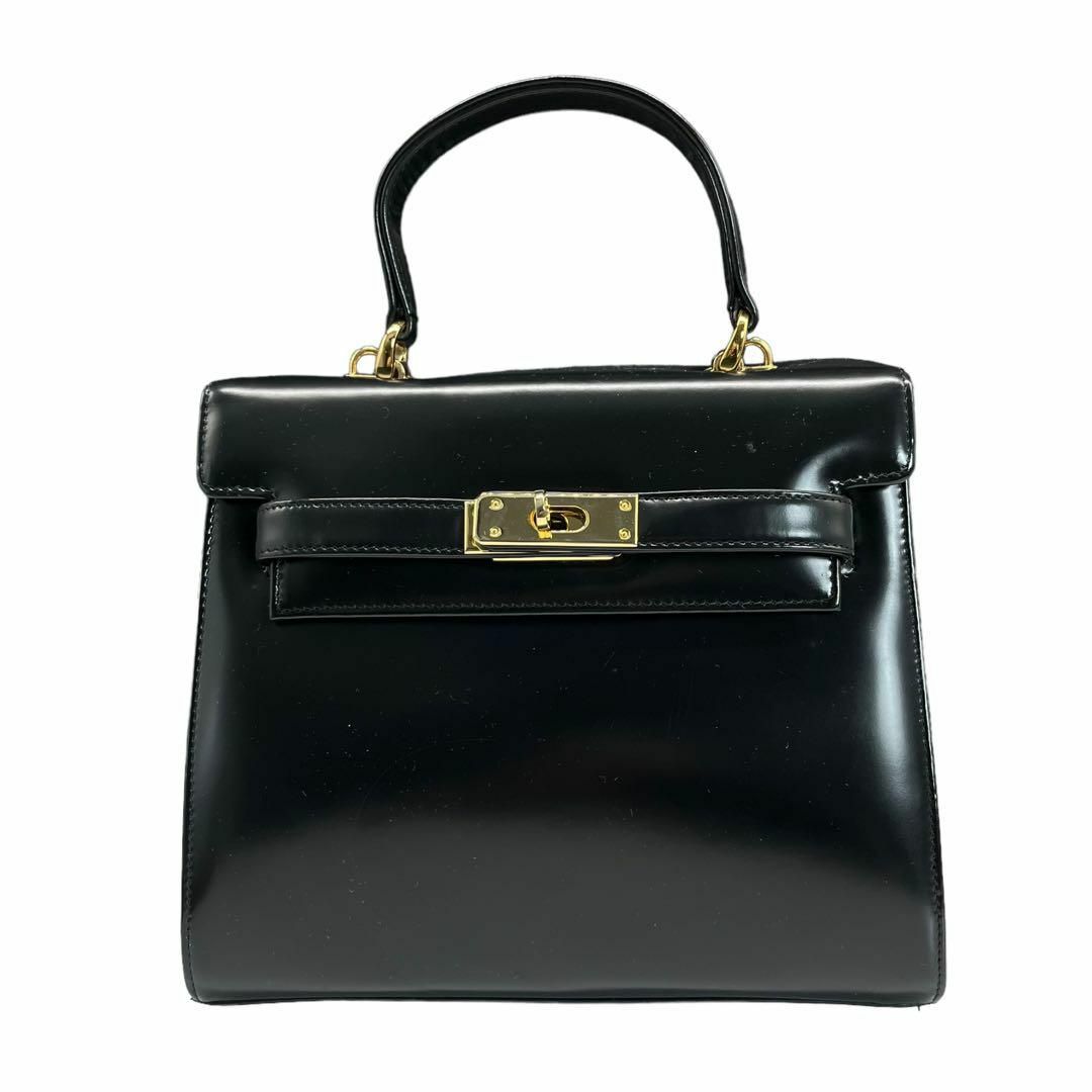 mila schon(ミラショーン)の極美品✨ミラショーン　ターンロック　ハンドバッグ　2way　ショルダーバッグ　黒 レディースのバッグ(ハンドバッグ)の商品写真
