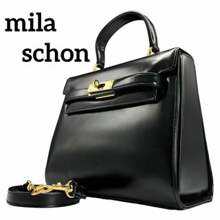 mila schon - 極美品✨ミラショーン　ターンロック　ハンドバッグ　2way　ショルダーバッグ　黒