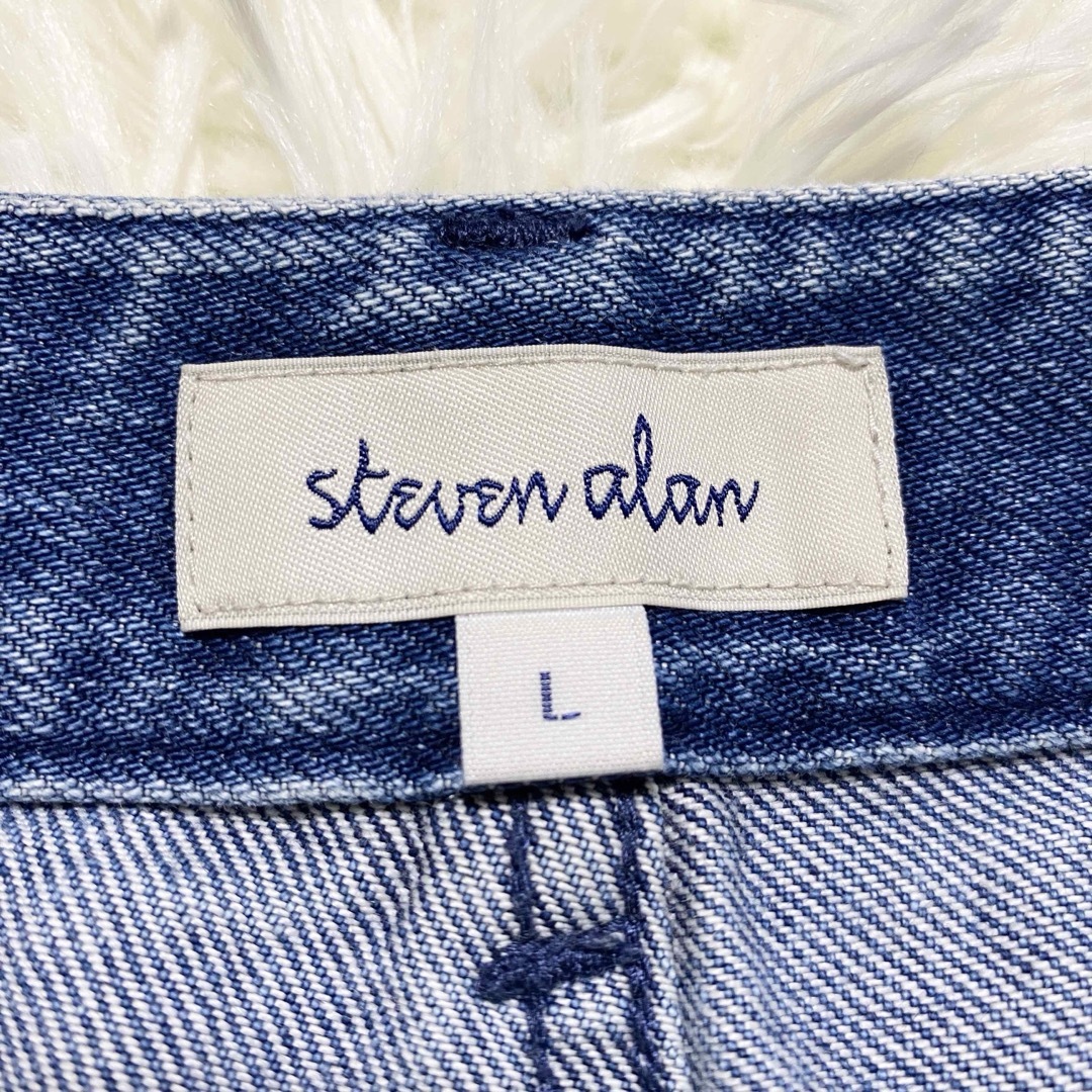 steven alan(スティーブンアラン)の【Steven Alan】スティーブンアラン　ストレートデニムパンツ  Lサイズ レディースのパンツ(デニム/ジーンズ)の商品写真