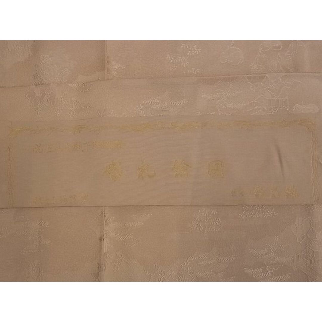 平和屋2■上質な色無地　婚礼絵図　赤白橡色　反端付き　逸品　DAAB1440jm レディースの水着/浴衣(着物)の商品写真