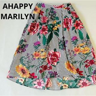 A HAPPY MARILYN - 【AHAPPYMARILYNアハッピーマリリン】花柄ストライプスカート サイズ2