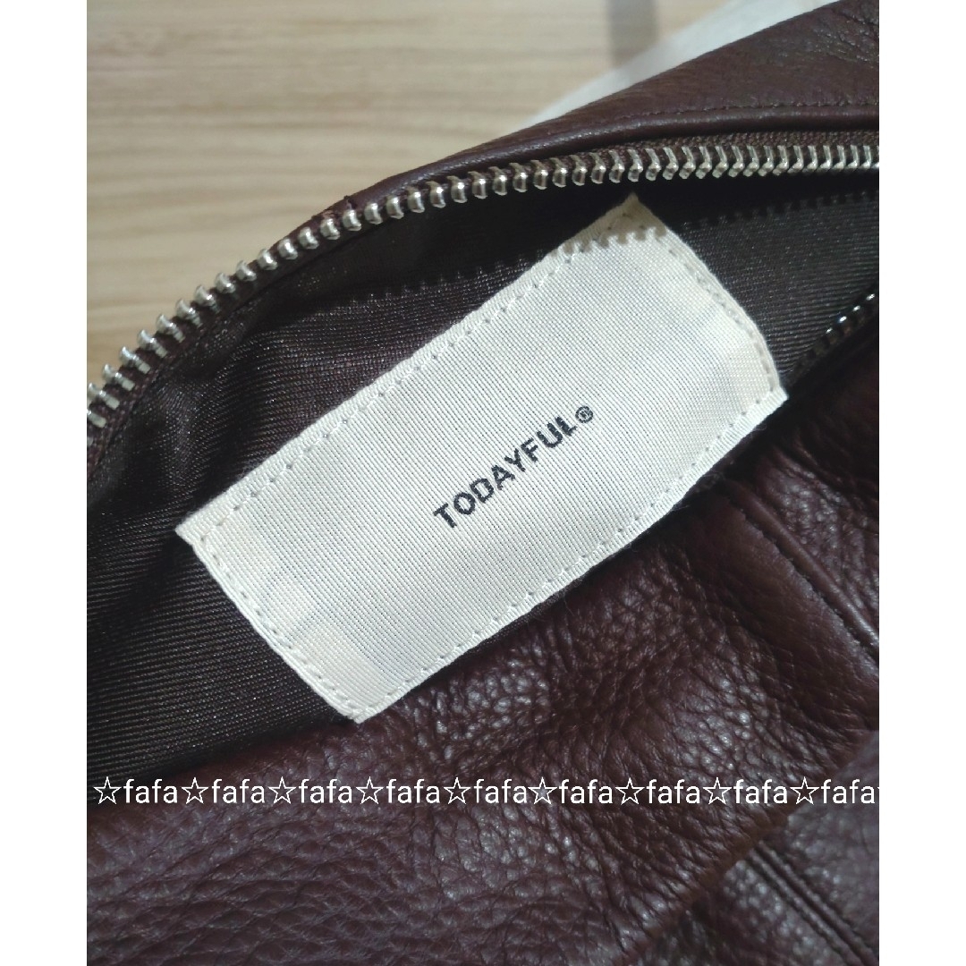 美品】TODAYFUL Leather Wrap Bag レザーバッグ 本革 美品】TODAYFUL Leather Wrap Bag レザーバッグ 本革