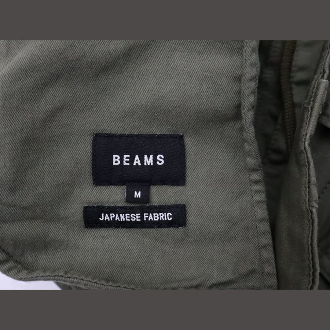 BEAMS(ビームス)のビームス ドローコード ジップフライ クロップド カーゴパンツ M カーキ レディースのパンツ(その他)の商品写真