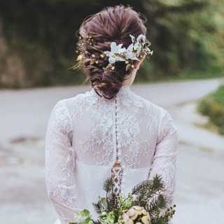 ウェディング　ヘッドドレス　結婚式　ゴールド　髪飾り　シンプル　ヘッドパーツ(その他)