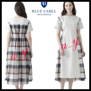 ブルーレーベルクレストブリッジ(BLUE LABEL CRESTBRIDGE)の【状態良好】ブルーレーベルクレストブリッジEZUMIハイカウントポンチワンピース(ロングワンピース/マキシワンピース)