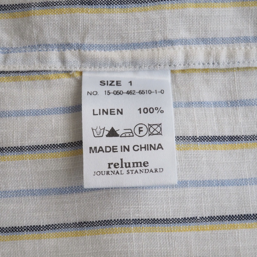 JOURNAL STANDARD relume(ジャーナルスタンダードレリューム)の【新品】relume No.66 フレンチリネンシャツ ストライプ 半袖 羽織り レディースのトップス(シャツ/ブラウス(半袖/袖なし))の商品写真