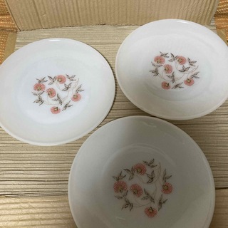 ファイヤーキング　フルーレット　プレート　3枚　ピンク　花柄　皿　お皿　(食器)