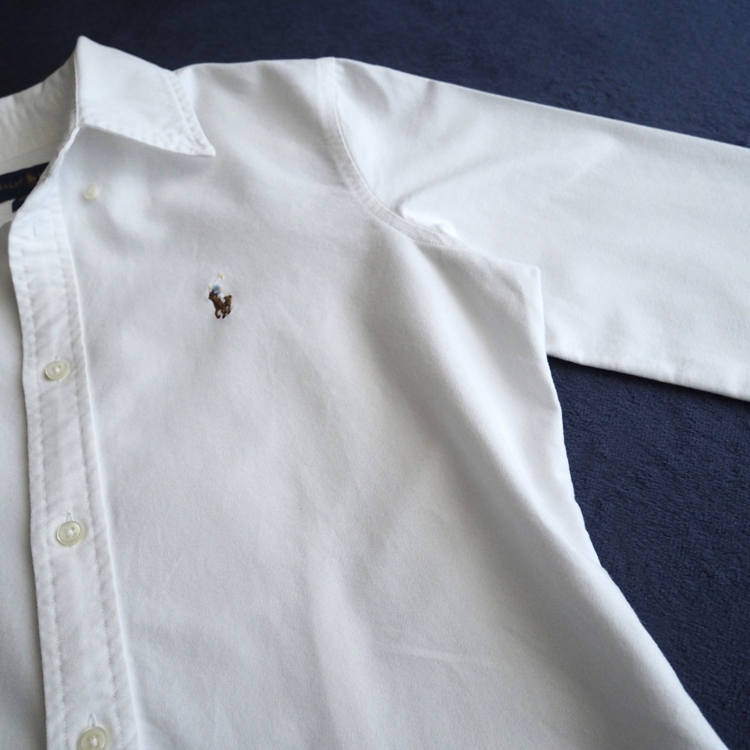 Ralph Lauren(ラルフローレン)のRALPH LAUREN ポニー刺繍 オックスフォードシャツ 白シャツ 長袖 レディースのトップス(シャツ/ブラウス(長袖/七分))の商品写真