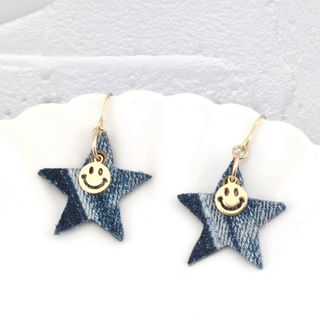 Star☆デニムピアス or イヤリング(ピアス)