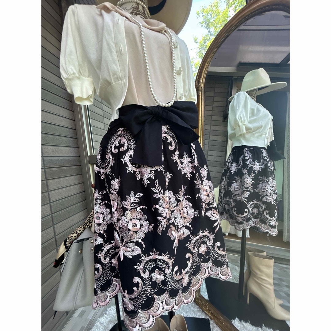 綺麗なお姉さんのオースチンリード大人可愛いリボンスカート レディースのスカート(ひざ丈スカート)の商品写真