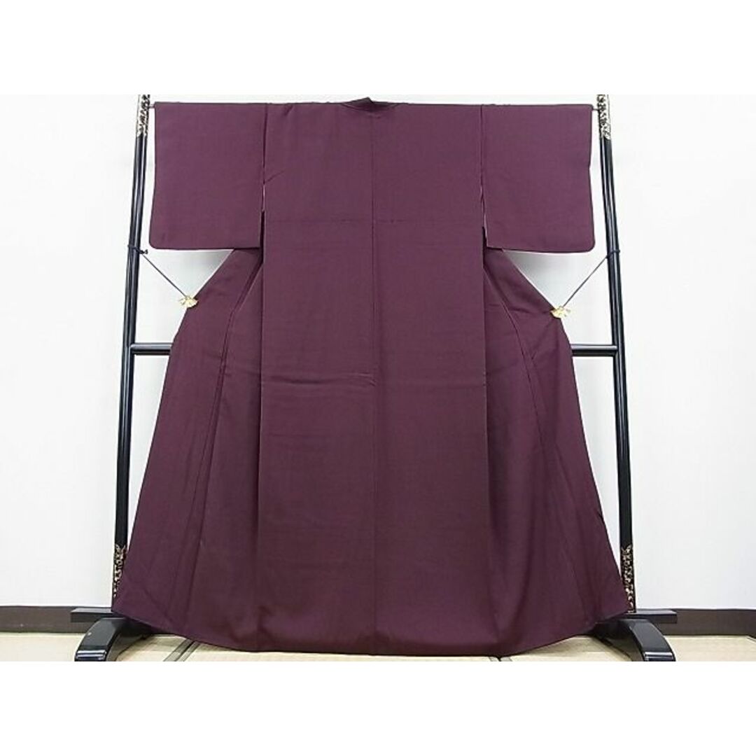 平和屋2■上質な色無地　紫鳶色　逸品　DAAC6131fe レディースの水着/浴衣(着物)の商品写真