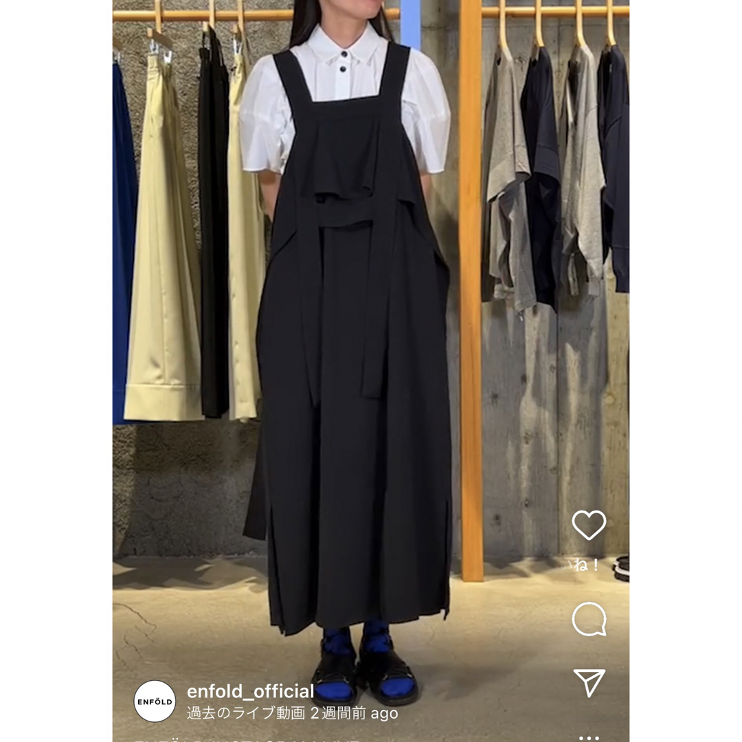 ENFOLD(エンフォルド)の今季完売　新品　エンフォルド　FLARE SLIT JUMPER-SKIRT レディースのワンピース(ロングワンピース/マキシワンピース)の商品写真