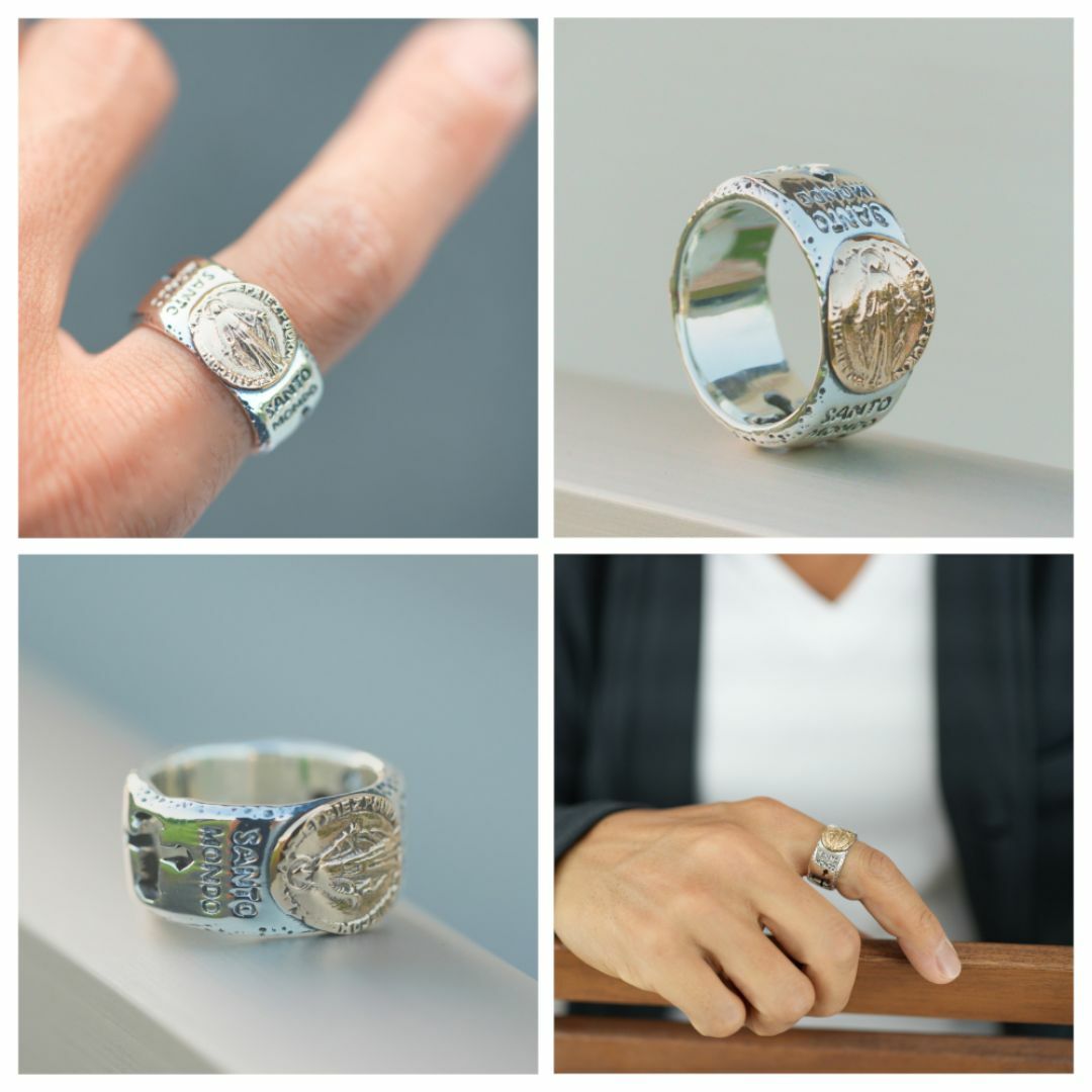マリア クロス リング シルバー 925 指輪 メダイ 十字 メンズ レディース メンズのアクセサリー(リング(指輪))の商品写真