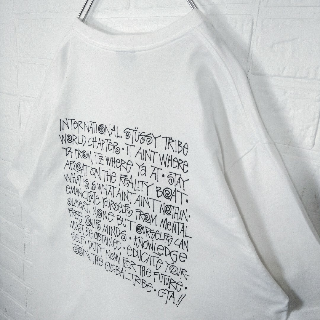 STUSSY(ステューシー)の【STUSSY】メッセージロゴ　Tシャツ　白 メンズのトップス(Tシャツ/カットソー(半袖/袖なし))の商品写真