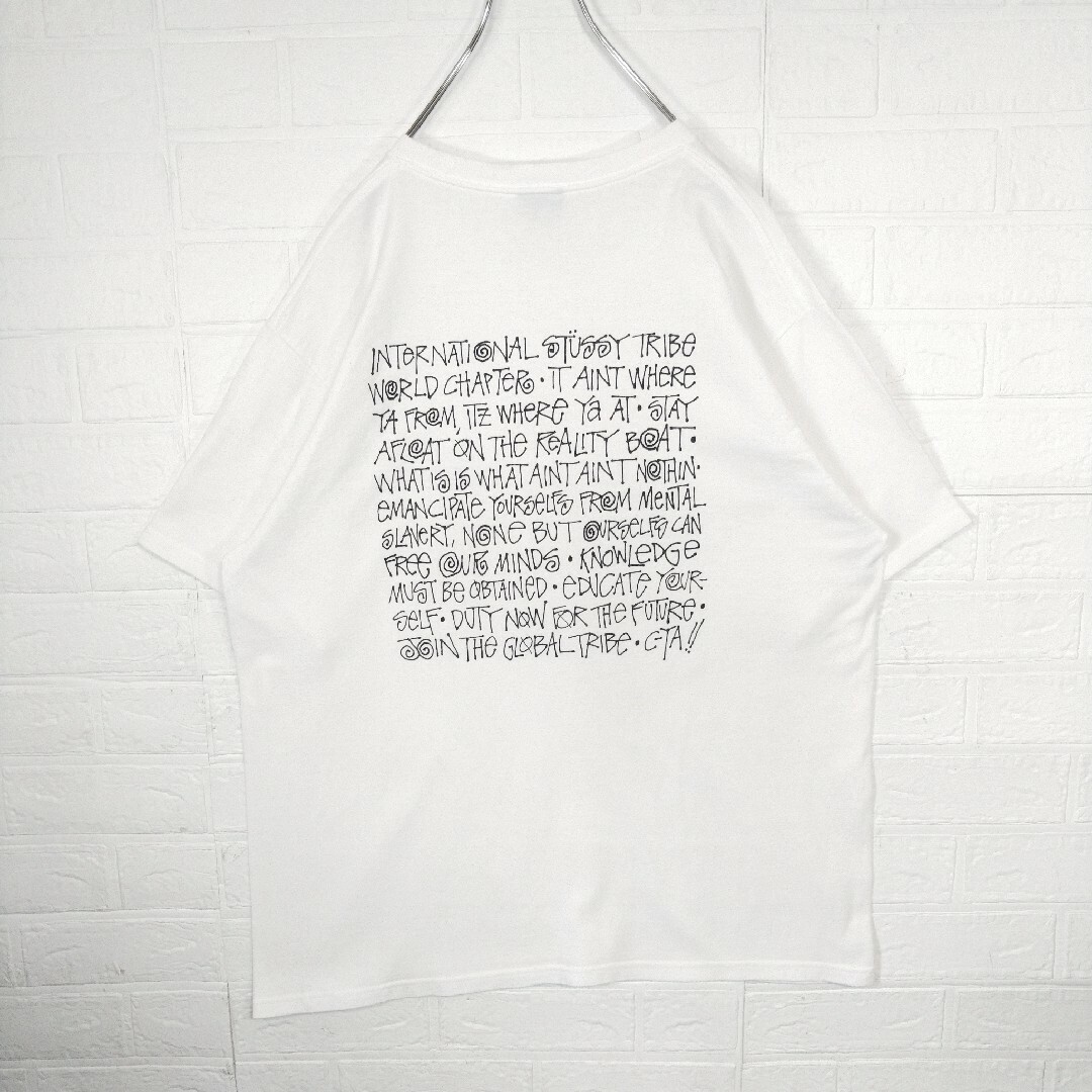STUSSY(ステューシー)の【STUSSY】メッセージロゴ　Tシャツ　白 メンズのトップス(Tシャツ/カットソー(半袖/袖なし))の商品写真