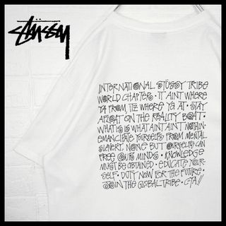 ステューシー(STUSSY)の【STUSSY】メッセージロゴ　Tシャツ　白(Tシャツ/カットソー(半袖/袖なし))