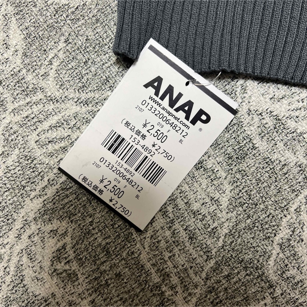 ANAP(アナップ)の【新品】ANAP＊リブプチハイノースリトップス レディースのトップス(カットソー(半袖/袖なし))の商品写真