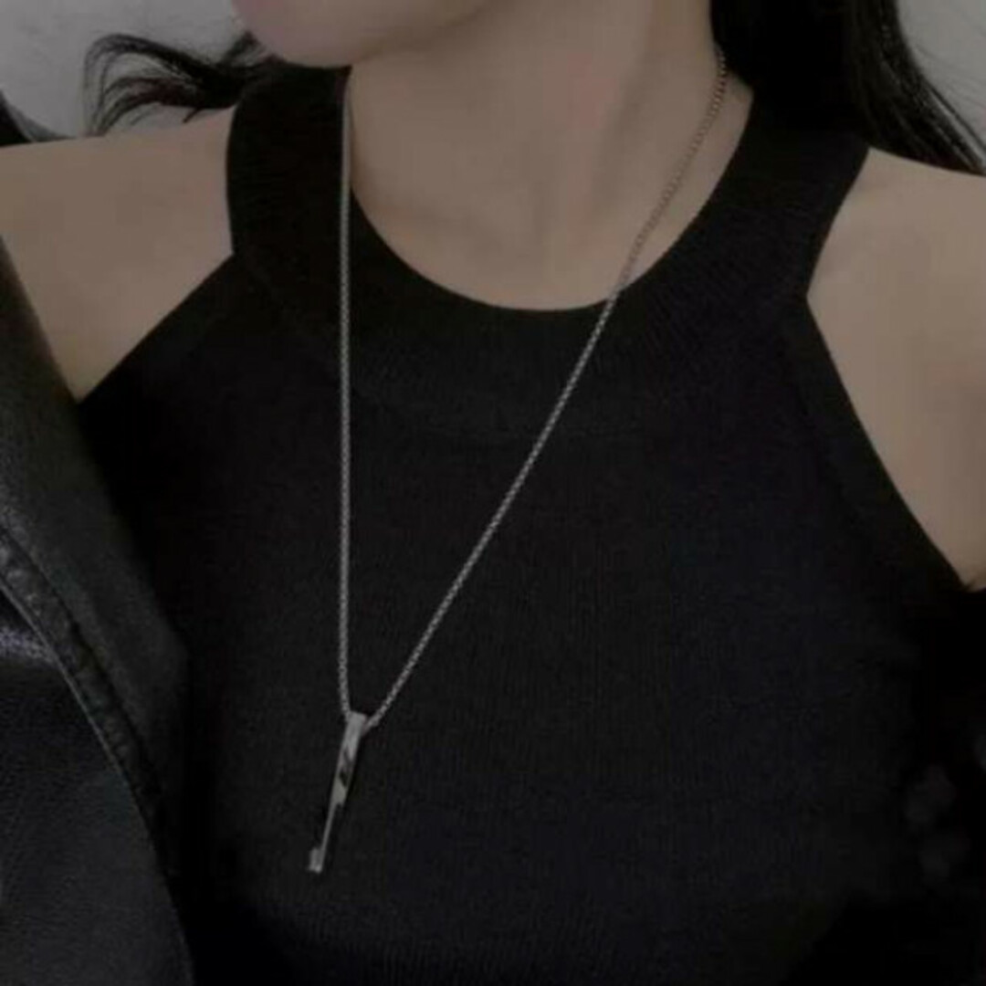 ツイスト ネックレス シルバー メンズ レディース シンプル 韓国 銀 メンズのアクセサリー(ネックレス)の商品写真