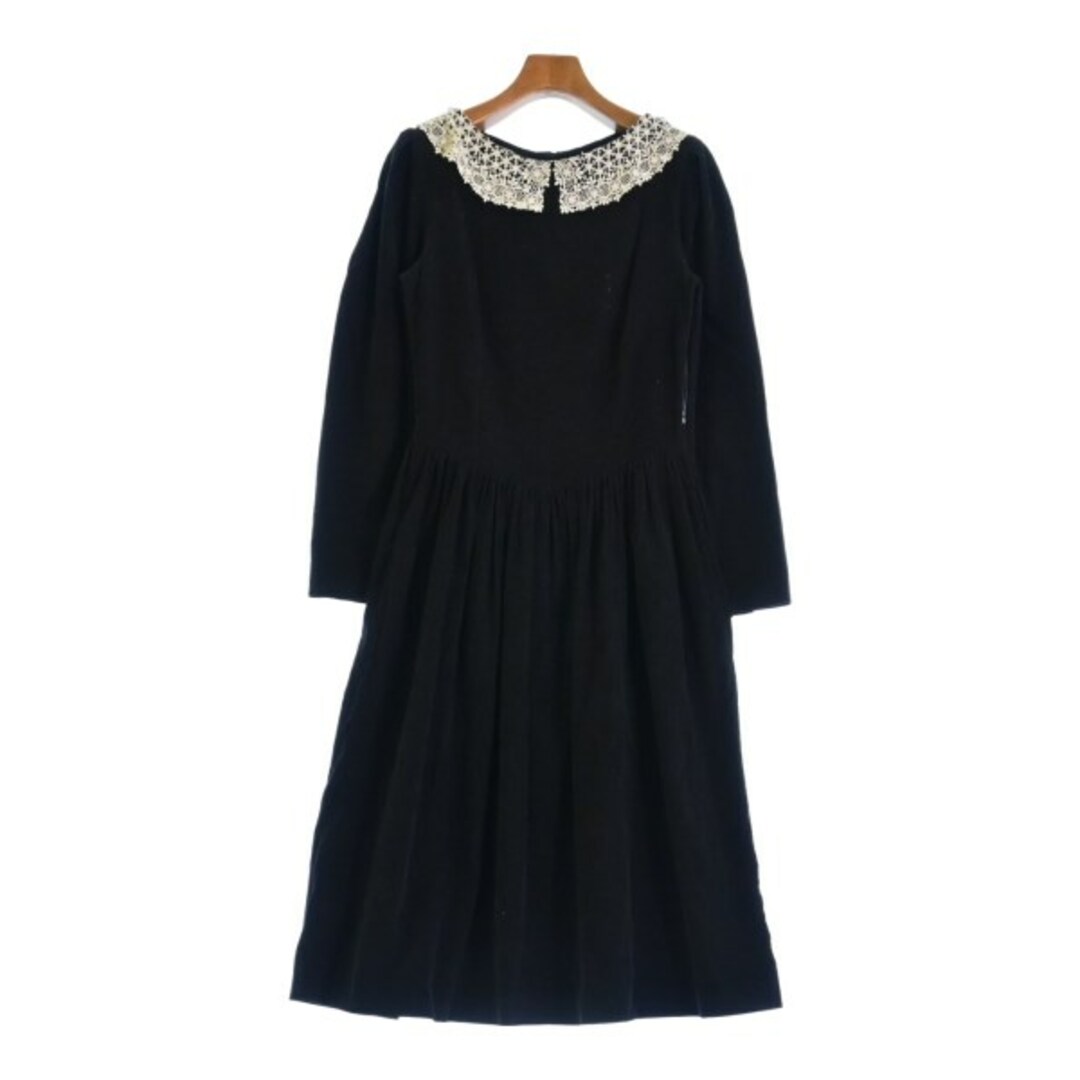 LAURA ASHLEY(ローラアシュレイ)のLAURA ASHLEY ローラアシュレイ ワンピース 10(M位) 黒 【古着】【中古】 レディースのワンピース(ひざ丈ワンピース)の商品写真