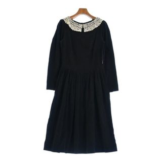 ローラアシュレイ(LAURA ASHLEY)のLAURA ASHLEY ローラアシュレイ ワンピース 10(M位) 黒 【古着】【中古】(ひざ丈ワンピース)