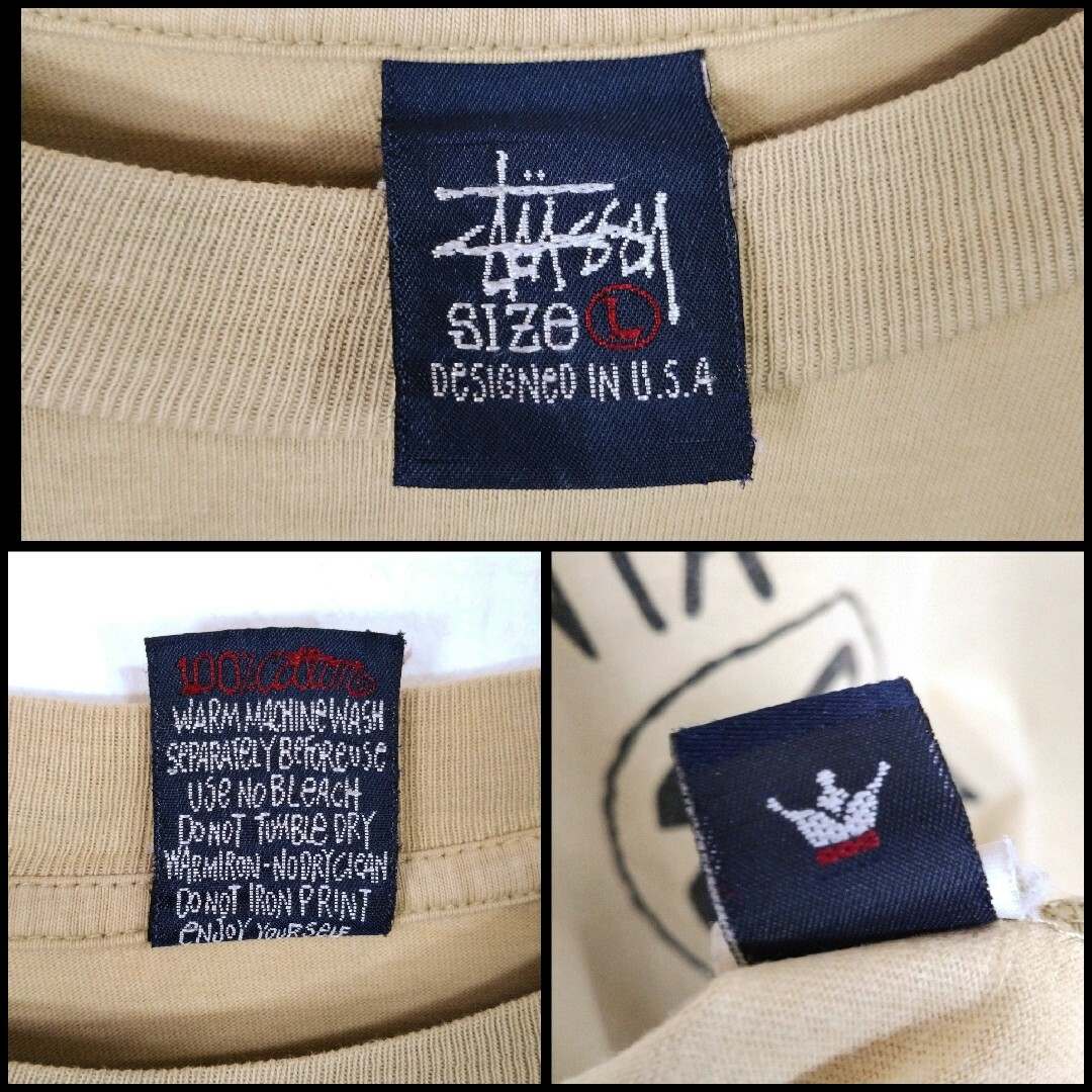 STUSSY(ステューシー)の【STUSSY】90s'紺タグ USA製 ワールドツアーvintage Tシャツ メンズのトップス(Tシャツ/カットソー(半袖/袖なし))の商品写真
