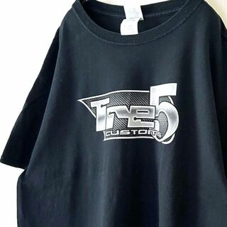 ギルダン Tre5 カスタムズ Tシャツ L ブラック 黒 古着(Tシャツ/カットソー(半袖/袖なし))