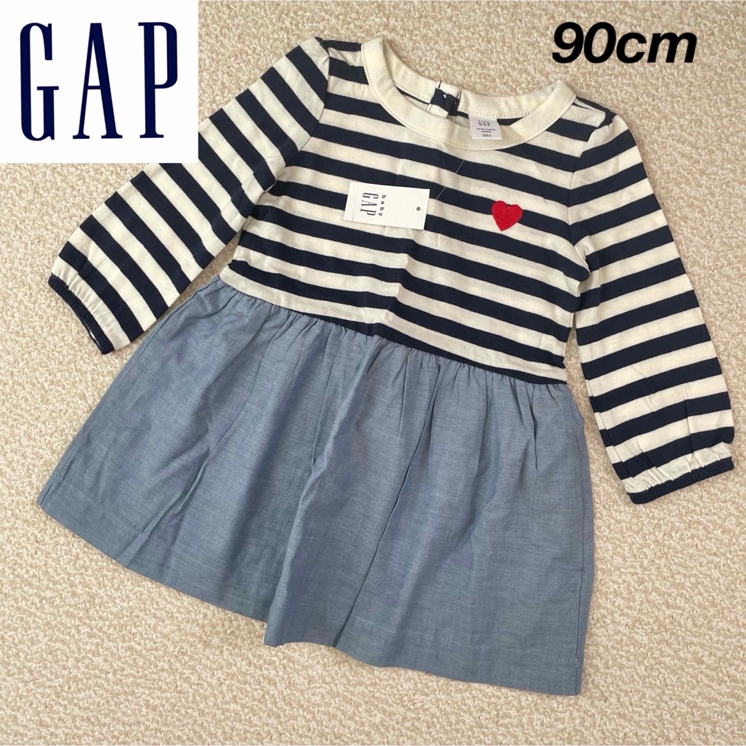 babyGAP(ベビーギャップ)の【定価4690円】baby GAP 長袖 ワンピース ベビー 女の子 90cm キッズ/ベビー/マタニティのキッズ服女の子用(90cm~)(ワンピース)の商品写真