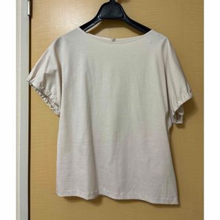 ニジュウサンク(23区)の美品♡23区Sドルマン半袖カットソー・薄ベージュ♡32サイズ(Tシャツ(半袖/袖なし))