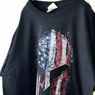 フルーツオブザルーム(FRUIT OF THE LOOM)のアメリカ ウォリアーズ WARRIORS Tシャツ L ブラック 黒 古着(Tシャツ/カットソー(半袖/袖なし))