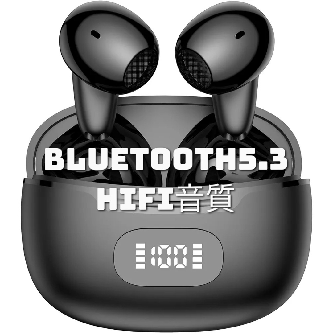 2024年新発売 ワイヤレスイヤホン Bluetooth5.3 技適認証済み スマホ/家電/カメラのオーディオ機器(ヘッドフォン/イヤフォン)の商品写真