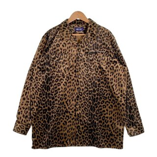 WIND AND SEA ウィンダンシー 24SS Brushed Leopard Open Collar Shirt ブラッシュ レオパード オープンカラーシャツ ブラウン Size XL