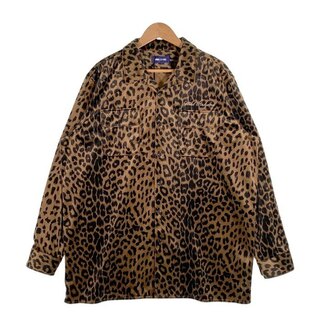 WIND AND SEA - WIND AND SEA ウィンダンシー 24SS Brushed Leopard Open Collar Shirt ブラッシュ レオパード オープンカラーシャツ ブラウン Size XL