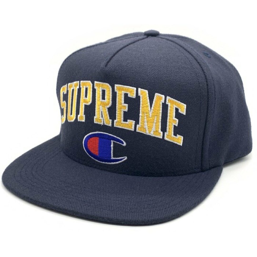 Supreme(シュプリーム)のSUPREME シュプリーム 14AW Champion チャンピオン 5-Panel Cap 5パネルキャップ スナップバック ネイビー メンズの帽子(キャップ)の商品写真