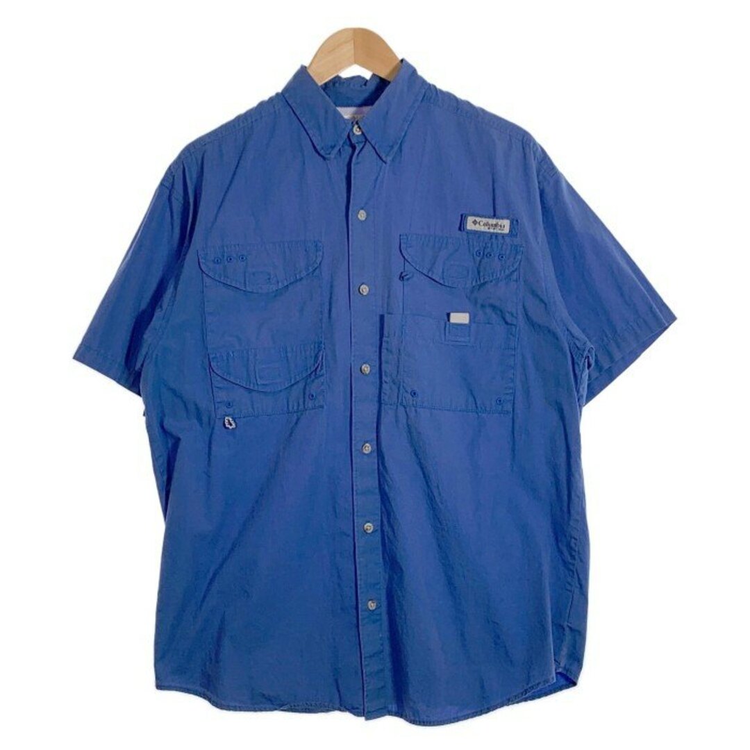 Columbia(コロンビア)のColumbia コロンビア PFG フィッシング シャツ ブルー 半袖 FM7130 Size S メンズのトップス(シャツ)の商品写真