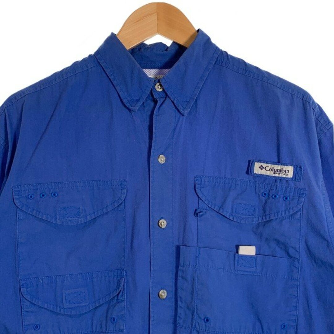 Columbia(コロンビア)のColumbia コロンビア PFG フィッシング シャツ ブルー 半袖 FM7130 Size S メンズのトップス(シャツ)の商品写真
