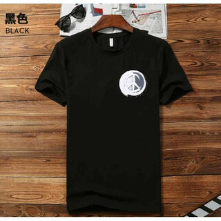 半袖　Tシャツ メンズ レディース  ワンポイントデザイン♪　L　黒(Tシャツ/カットソー(半袖/袖なし))