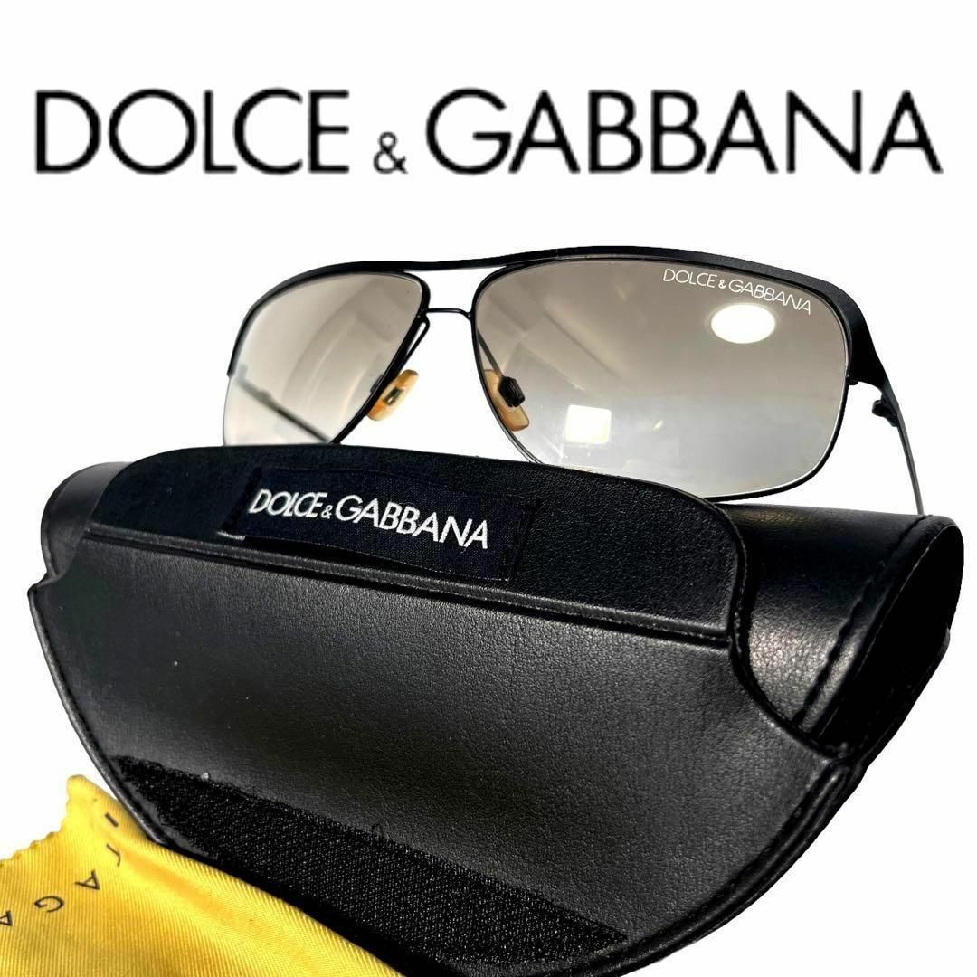 DOLCE&GABBANA ティアドロップサングラス ブラック グラデーション メンズのファッション小物(サングラス/メガネ)の商品写真