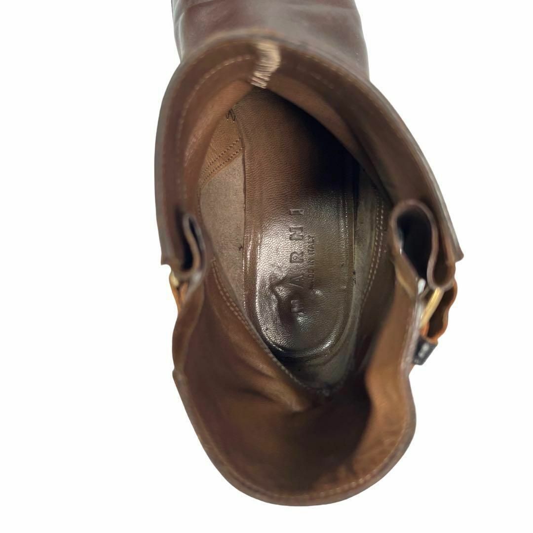 Marni(マルニ)のMARNI エンジニアブーツ ショートブーツ レザー ベルト 厚底 37 24㎝ レディースの靴/シューズ(ブーツ)の商品写真