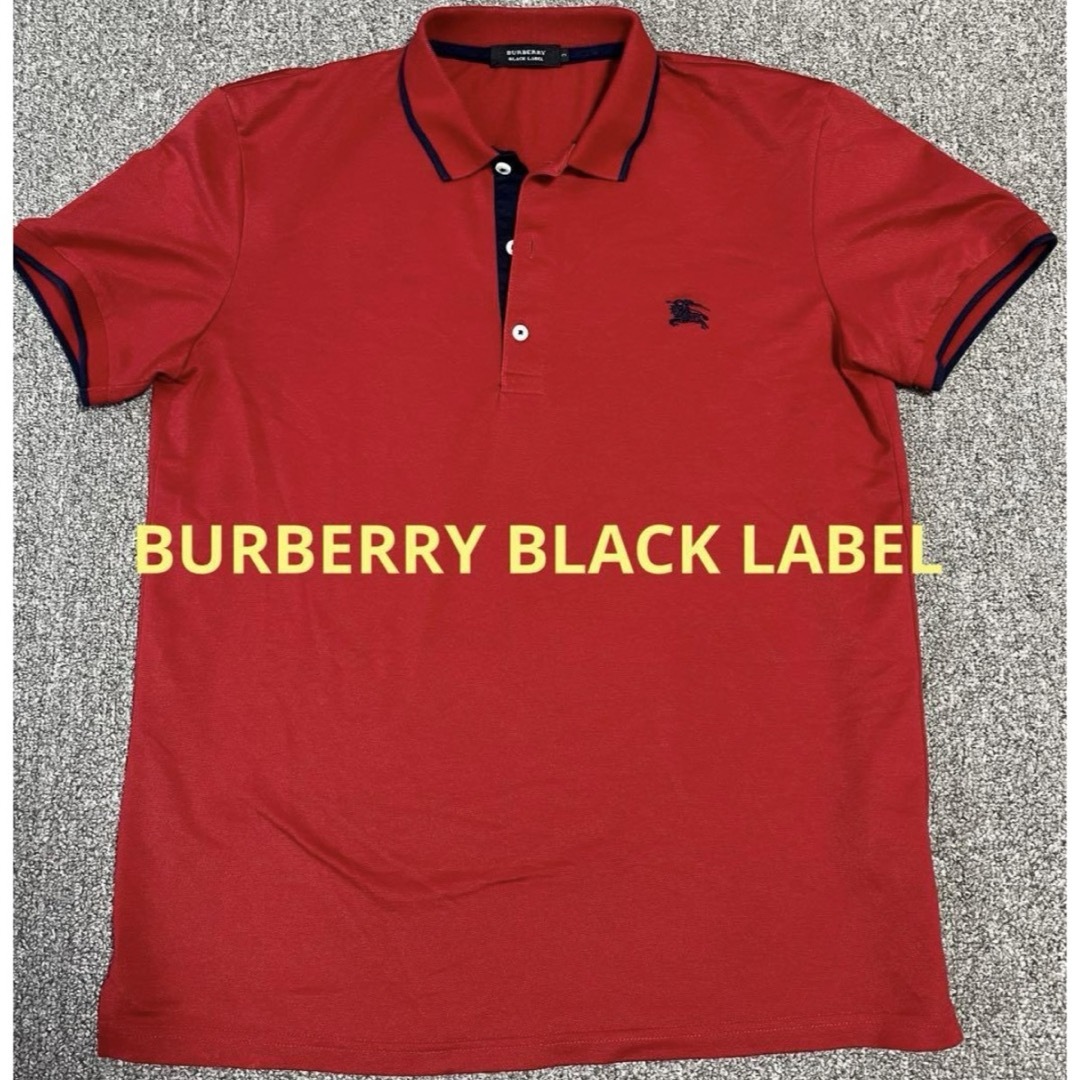 BURBERRY BLACK LABEL(バーバリーブラックレーベル)の【美品】バーバリーブラックレーベル ポロシャツ ストレッチ素材 サイズL メンズのトップス(ポロシャツ)の商品写真