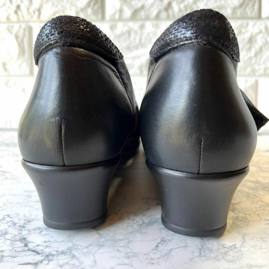 未使用 モードエジャコモ Atelier ストラップ パンプス日本製 黒23.5 レディースの靴/シューズ(ハイヒール/パンプス)の商品写真