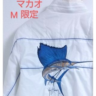 ナイロンジャケット　魚　フィッシング　レーシングジャケット　刺繍ワッペン　M