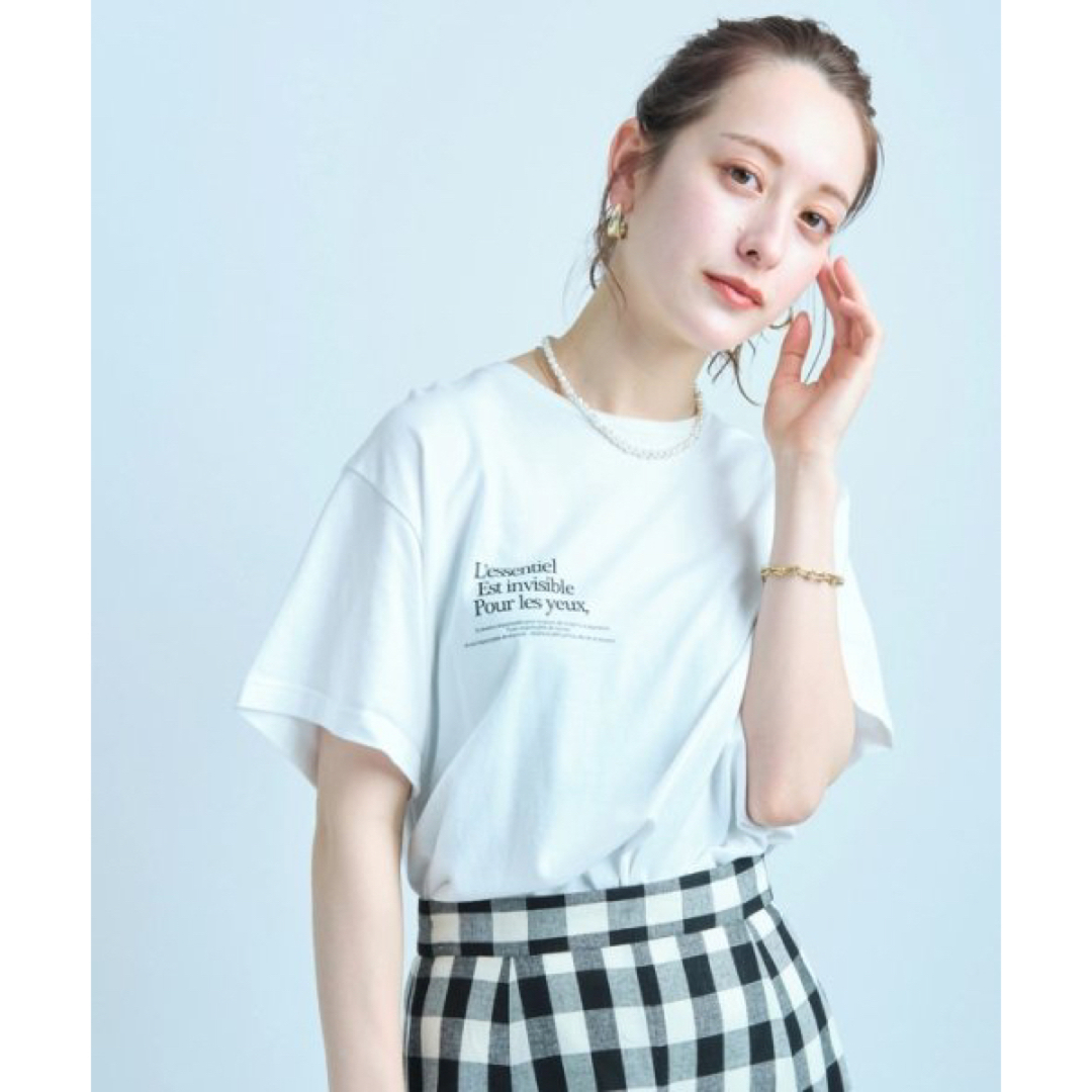 Apuweiser-riche(アプワイザーリッシェ)の新品✨アルページュストーリー　Tシャツ　ホワイト　マイストラーダ　カデュネ レディースのトップス(Tシャツ(半袖/袖なし))の商品写真