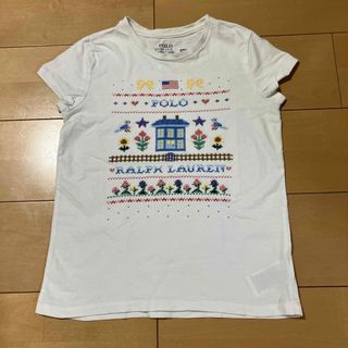 ラルフローレン(Ralph Lauren)のポロ　ラルフローレン　子供　140 白Tシャツ　刺繍(Tシャツ/カットソー)