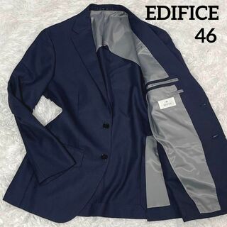 エディフィス(EDIFICE)のEDIFICE エディフィス テラード ジャケット シルク モヘア 46 紺(その他)