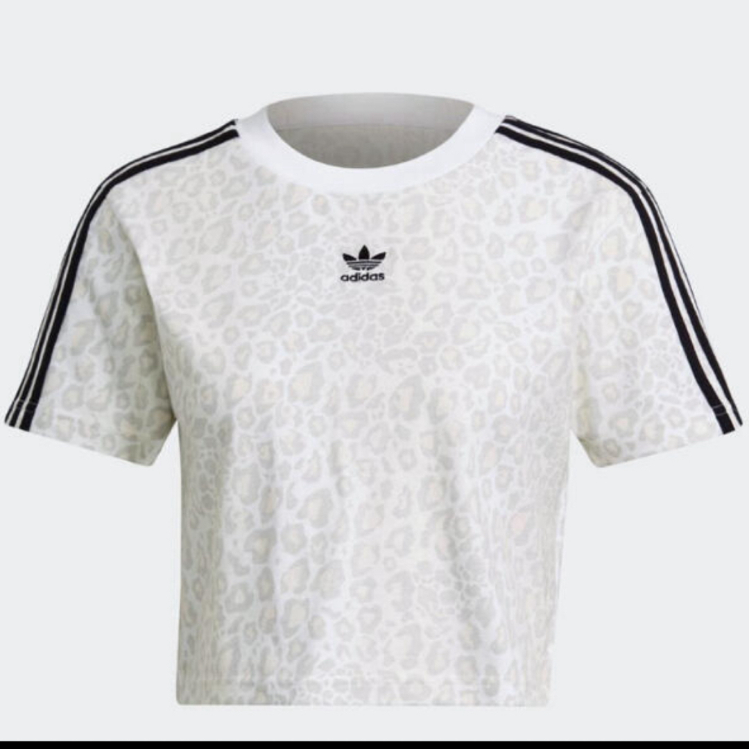 adidas(アディダス)のadidasクロップドTシャツ レディースのトップス(Tシャツ(半袖/袖なし))の商品写真