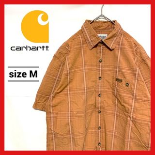 カーハート(carhartt)の90s 古着 カーハート 半袖シャツ オーバーサイズ チェックシャツ M (シャツ)